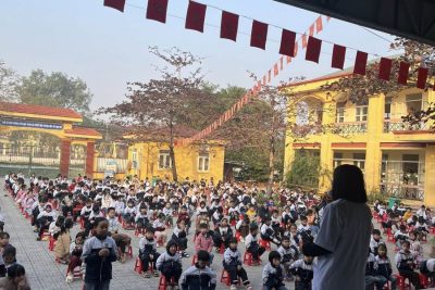 Liên đội Trường tiểu học Trịnh Xá tổ chức SHDC với chủ đề “Phòng tránh các loại dịch bệnh thông thường”